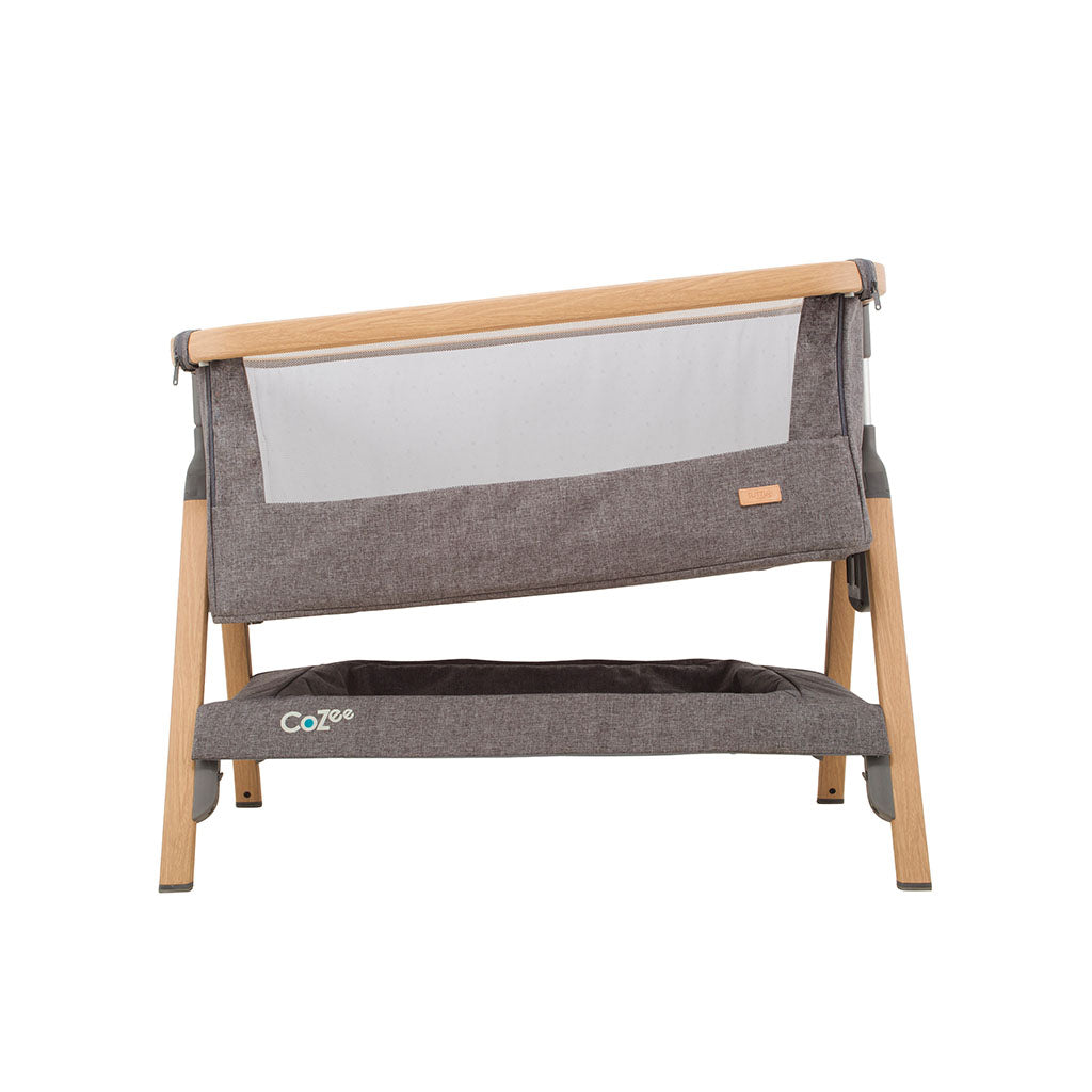 Tutti Bambini CoZee Bedside Crib - Oak/Charcoal