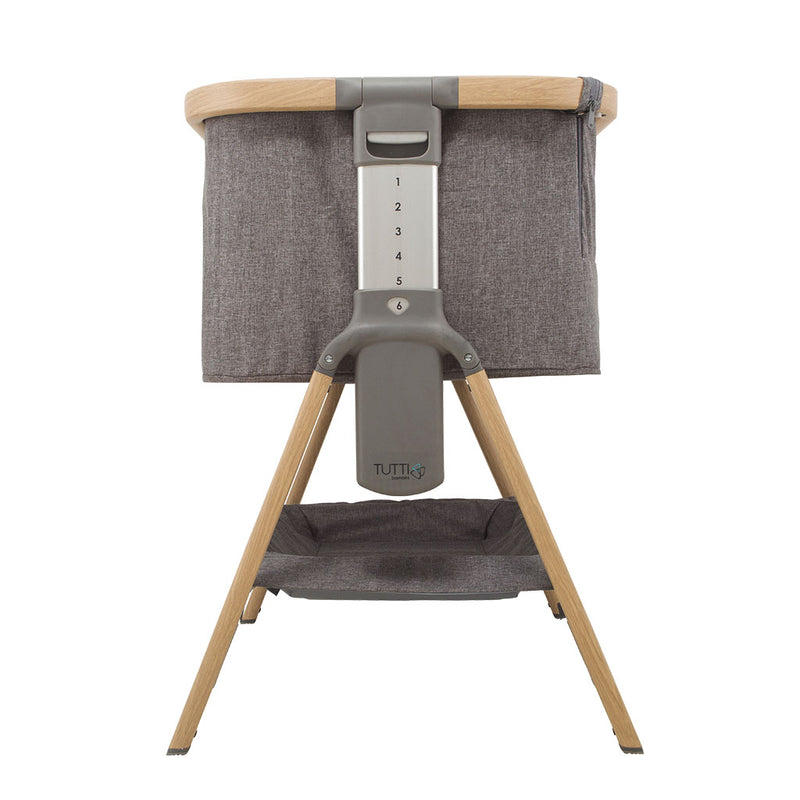 Tutti Bambini CoZee Bedside Crib - Oak/Charcoal