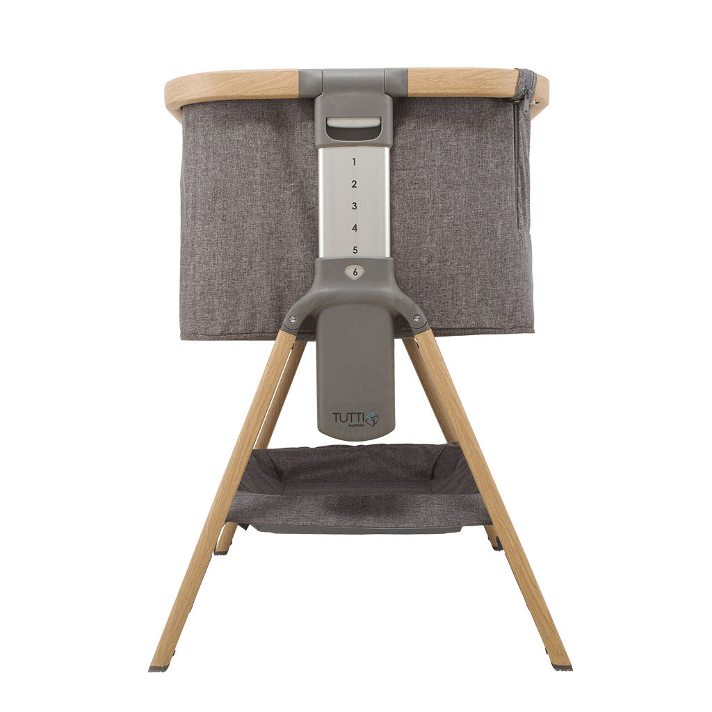 Tutti Bambini CoZee Bedside Crib - Oak/Charcoal