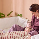 Tutti Bambini CoZee Bedside Crib - Scandinavian Walnut/Ecru