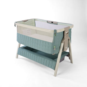 Tutti Bambini CoZee Sense Bedside Crib - Whitewash / Kelp