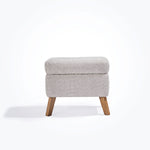 Tutti Bambini Harper Wingback Rocking Chair & Footstool - Teddy Cloud Grey