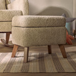 Tutti Bambini Harper Wingback Rocking Chair & Footstool - Teddy Mushroom