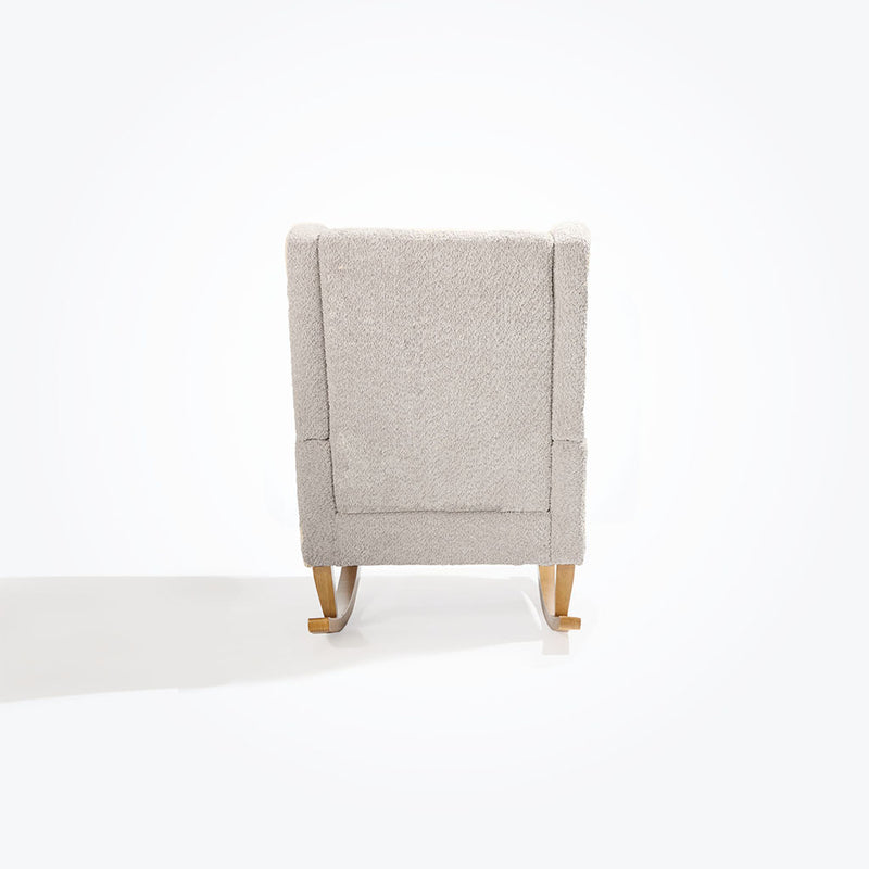 Tutti Bambini Harper Wingback Rocking Chair & Footstool - Teddy Mushroom