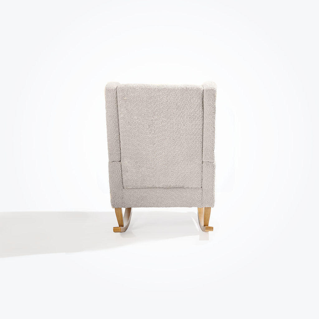 Tutti Bambini Harper Wingback Rocking Chair & Footstool - Teddy Mushroom