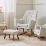 Tutti Bambini Jonah Luxe Rocking Chair & Foot Stool - Boucle Mushroom