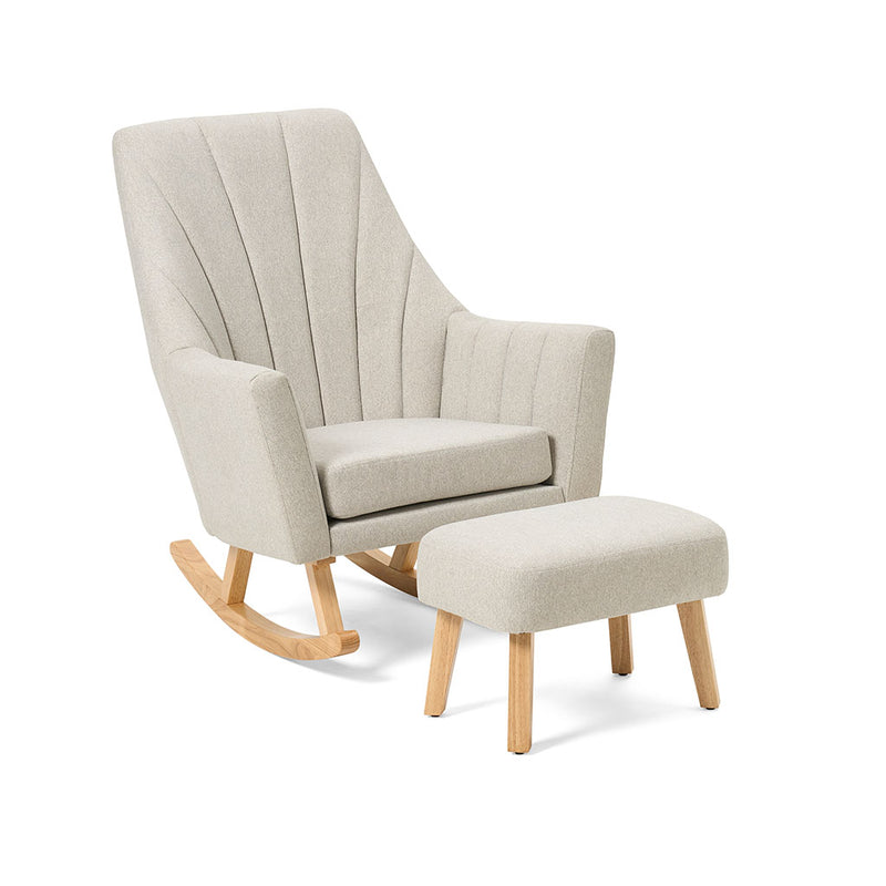 Tutti Bambini Jonah Rocking Chair & Foot Stool - Pebble