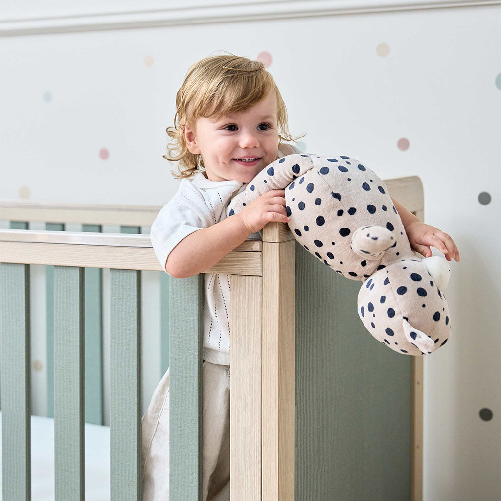 Tutti Bambini Kuba Cot Bed - Golden Oak & Sage Weave