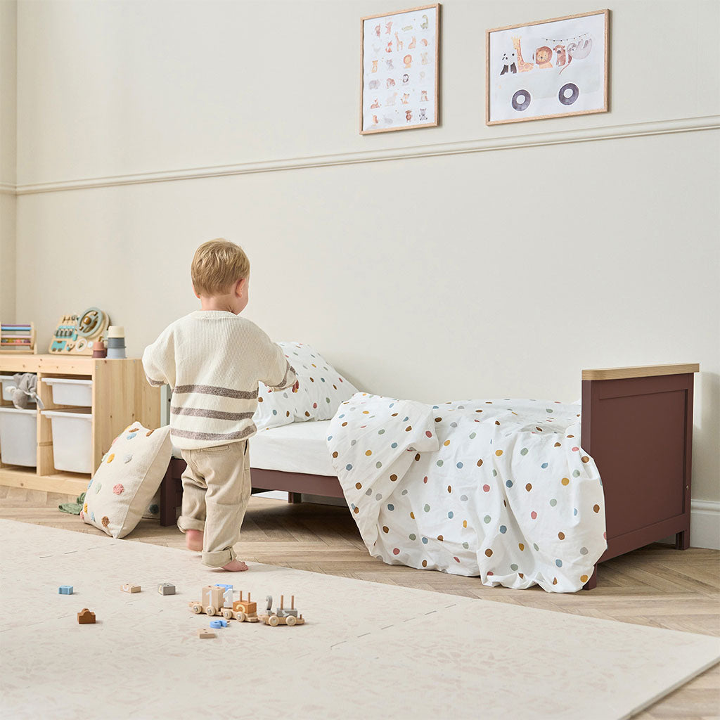Tutti Bambini Misha Cot Bed - Mulberry & Golden Oak