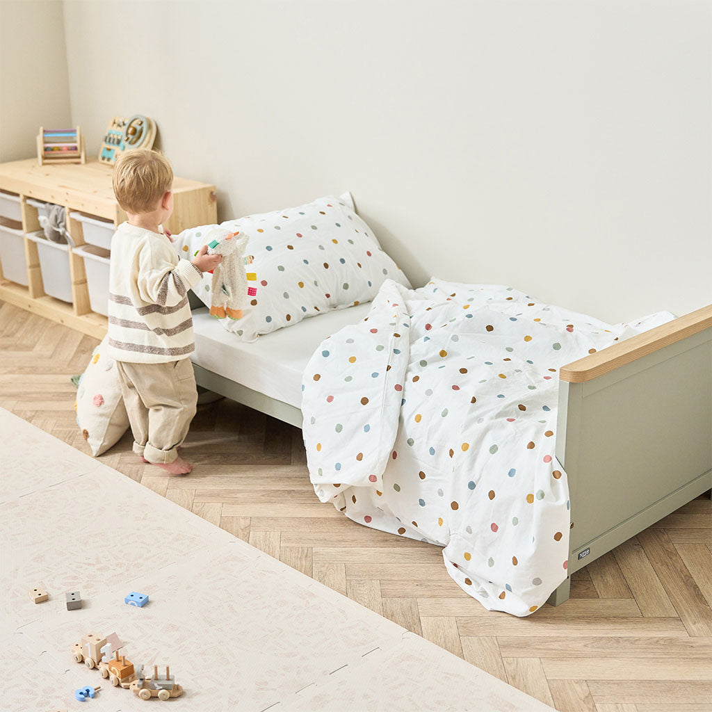 Tutti Bambini Misha Cot Bed - Sage & Golden Oak
