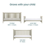 Tutti Bambini Misha Cot Bed - Sage & Golden Oak