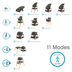 Tutti Bambini Nova Birth to 12 Years Complete Highchair Package - Grey/Oak