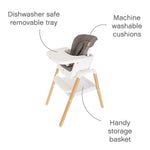 Tutti Bambini Nova Birth to 12 Years Complete Highchair Package - White/Oak