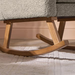 Tutti Bambini Oscar Luxe Rocking Chair & Footstool - Teddy Mushroom