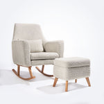 Tutti Bambini Oscar Luxe Rocking Chair & Footstool - Teddy Sage