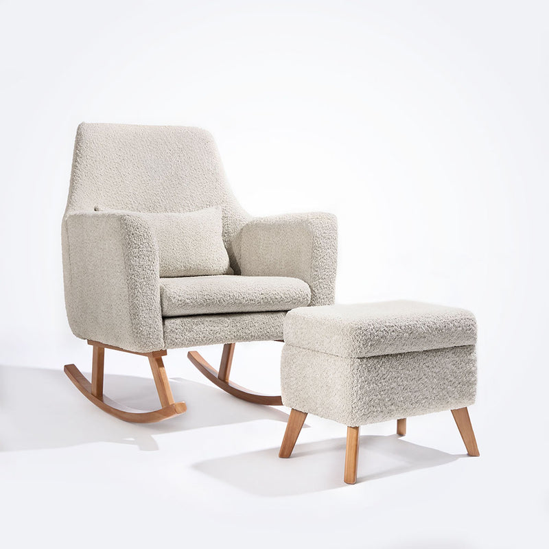 Tutti Bambini Oscar Luxe Rocking Chair & Footstool - Teddy Sage