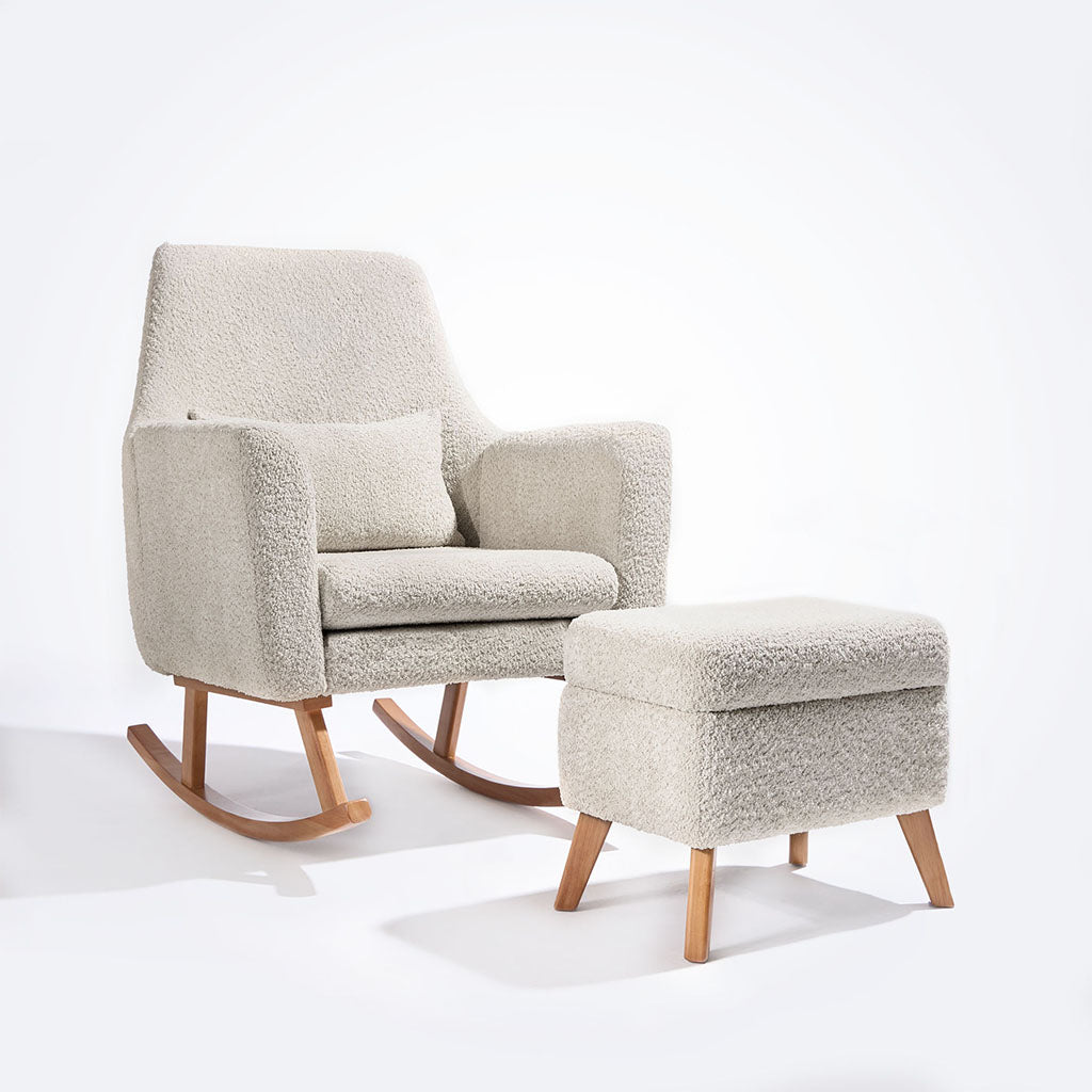 Tutti Bambini Oscar Luxe Rocking Chair & Footstool - Teddy Sage