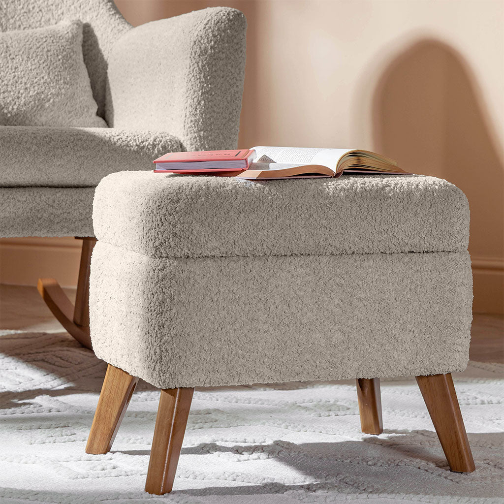 Tutti Bambini Oscar Luxe Rocking Chair & Footstool - Teddy Sage