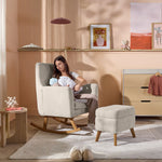 Tutti Bambini Oscar Luxe Rocking Chair & Footstool - Teddy Sage