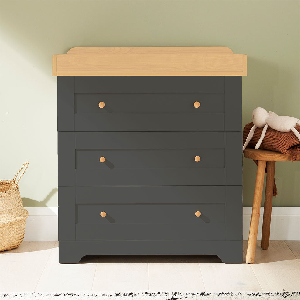 Tutti Bambini Rio Chest Changer - Slate/Honey Oak