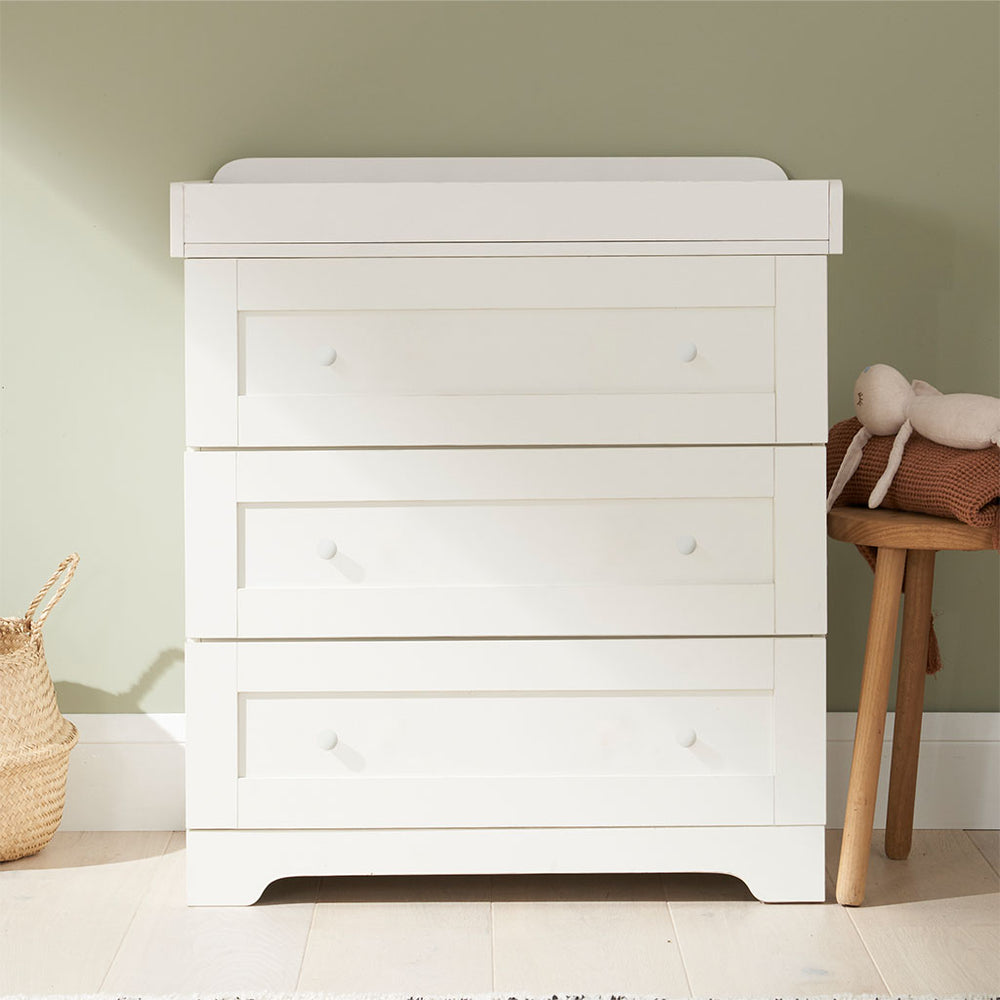 Tutti Bambini Rio Chest Changer - White & Chelsea Baby