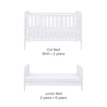 Tutti Bambini Rio Cot Bed with Cot Top Changer & Mattress - White