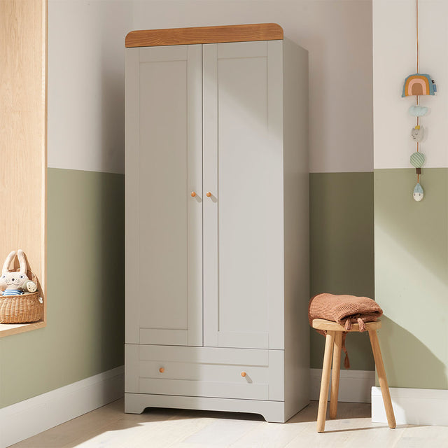 Tutti Bambini Rio Wardrobe - Dove Grey/Honey Oak