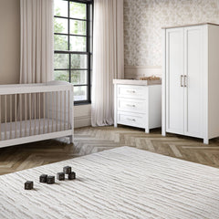 Silver Cross Valencia 3 Piece Nursery Set with Cot Bed, Dresser & Wardrobe