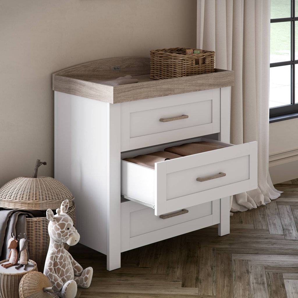 Silver Cross Valencia 3 Piece Nursery Set with Cot Bed, Dresser & Wardrobe