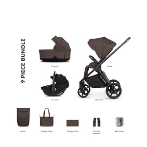 Venicci Claro 2 Comfort Bundle with Tiago Black - Chocolate
