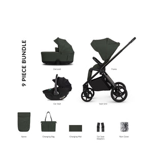 Venicci Claro 2 Comfort Bundle with Tiago Black - Forest