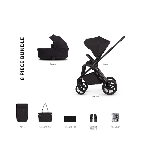 Venicci Claro 2 Essential Bundle - Noir Bundle 