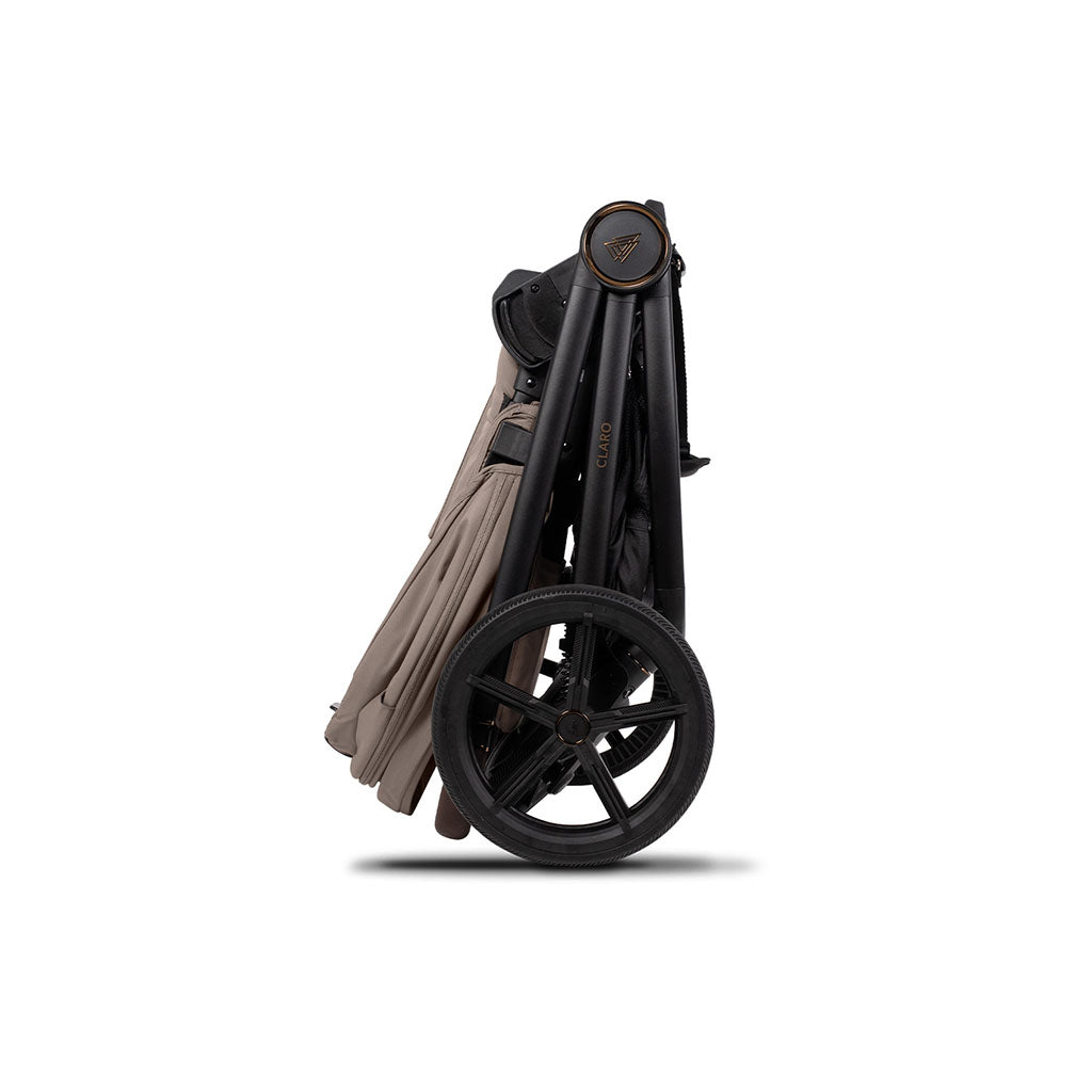 Venicci Claro 3 in 1 Pushchair with Tiago Black Car Seat - Almond