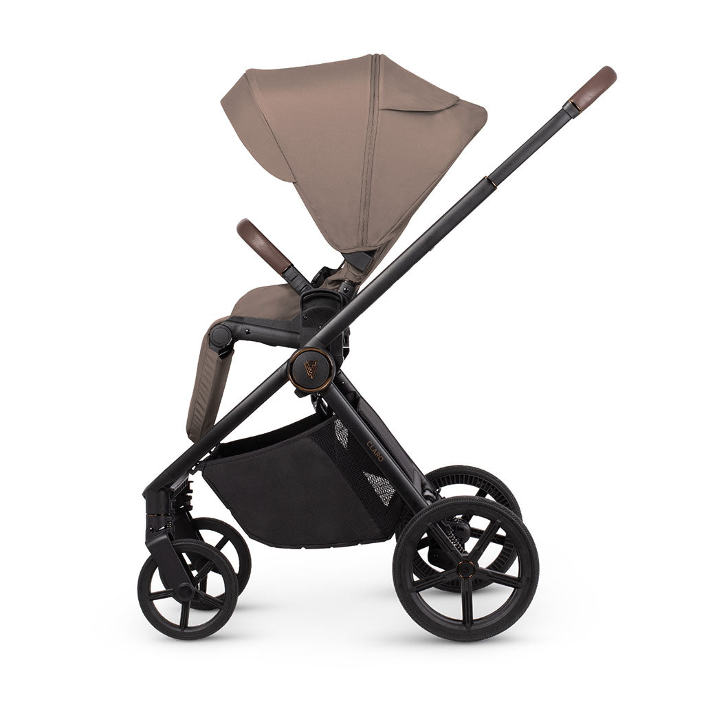 Venicci Claro 3 in 1 Pushchair with Tiago Black Car Seat - Almond