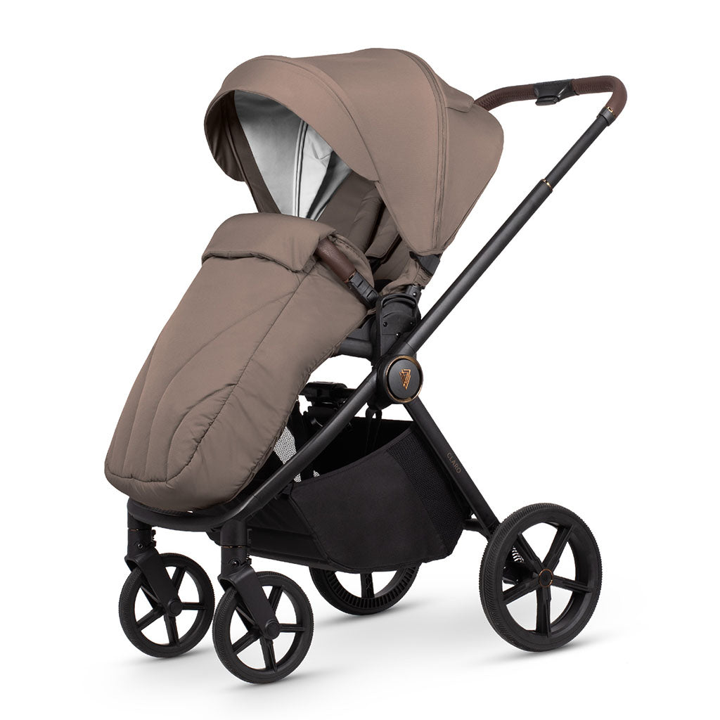 Venicci Claro 3 in 1 Pushchair with Tiago Black Car Seat - Almond