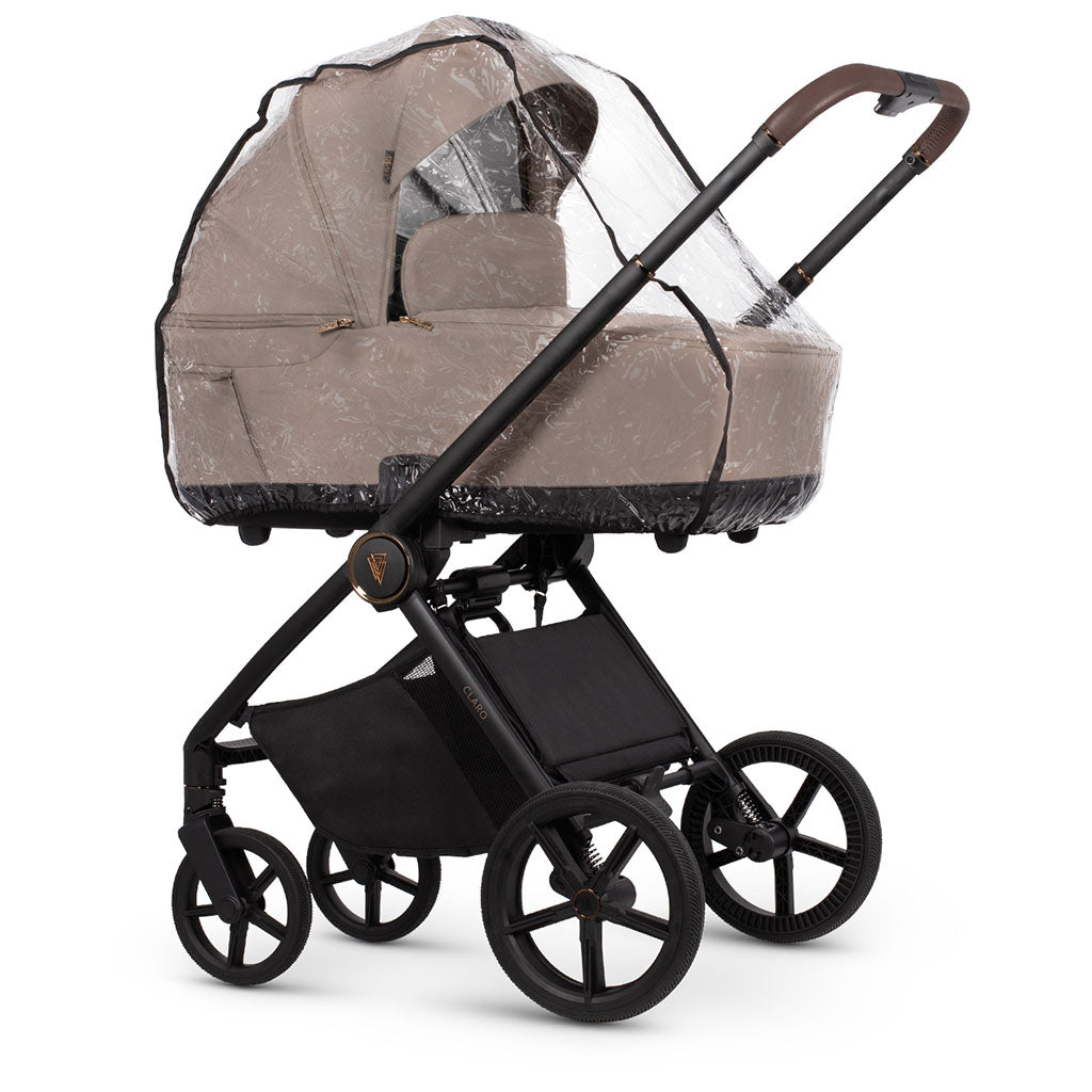 Venicci Claro 3 in 1 Pushchair with Tiago Black Car Seat - Almond