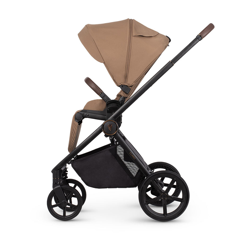 Venicci Claro 3 in 1 Pushchair with Tiago Black Car Seat - Caramel