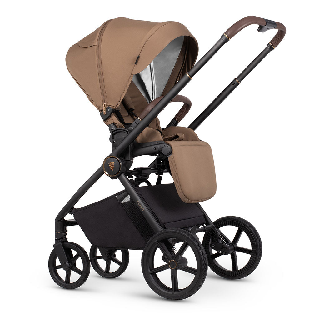 Venicci Claro 3 in 1 Pushchair with Tiago Black Car Seat - Caramel