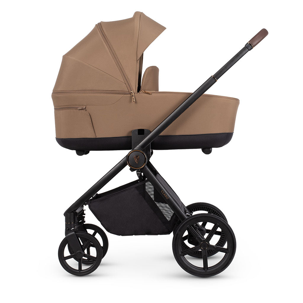 Venicci Claro 3 in 1 Pushchair with Tiago Black Car Seat - Caramel