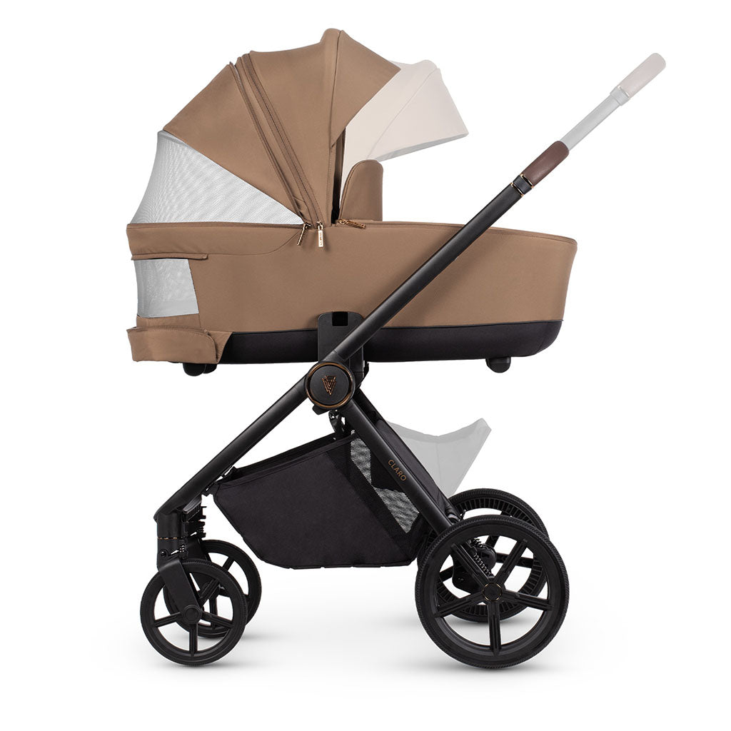 Venicci Claro 3 in 1 Pushchair with Tiago Black Car Seat - Caramel