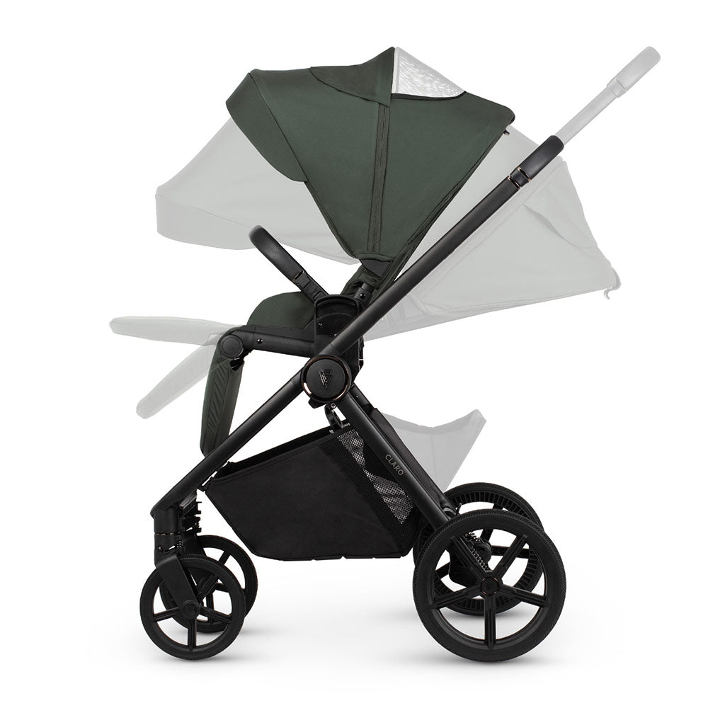 Venicci Claro 3 in 1 Pushchair with Tiago Black Car Seat - Forest