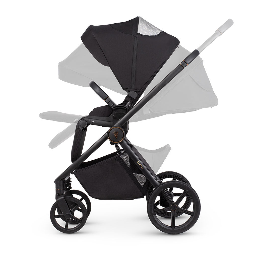 Venicci Claro 3 in 1 Pushchair with Tiago Black Car Seat - Noir
