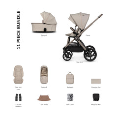 Venicci Upline 3 Essential Bundle - Pebble