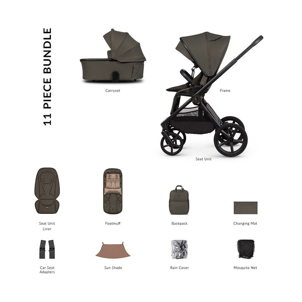 Venicci Upline 3 Essential Bundle - Truffle