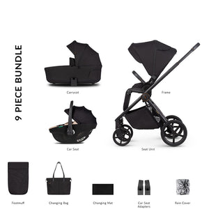 Venicci Claro 3 in 1 Pushchair with Tiago Beige Car Seat - Noir