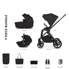 Venicci Claro 3 in 1 Pushchair with Tiago Black Car Seat - Noir