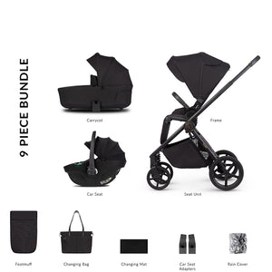 Venicci Claro 3 in 1 Pushchair with Tiago Black Car Seat - Noir