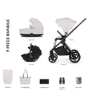 Venicci Claro 3 in 1 Pushchair with Tiago Black Car Seat - Vanilla
