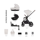 Venicci Claro 3 in 1 Pushchair with Tiago Black Car Seat and Base - Vanilla