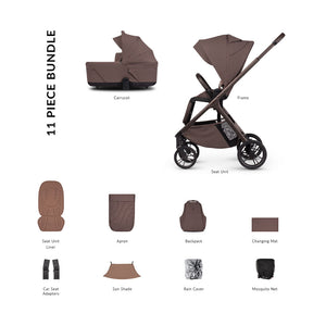 Venicci Tila 2in1 Pushchair Travel System - 11 Piece Essential Bundle - Noce